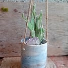 blue marble watercolour handmade plant pot ceramic pottery stoneware, planter