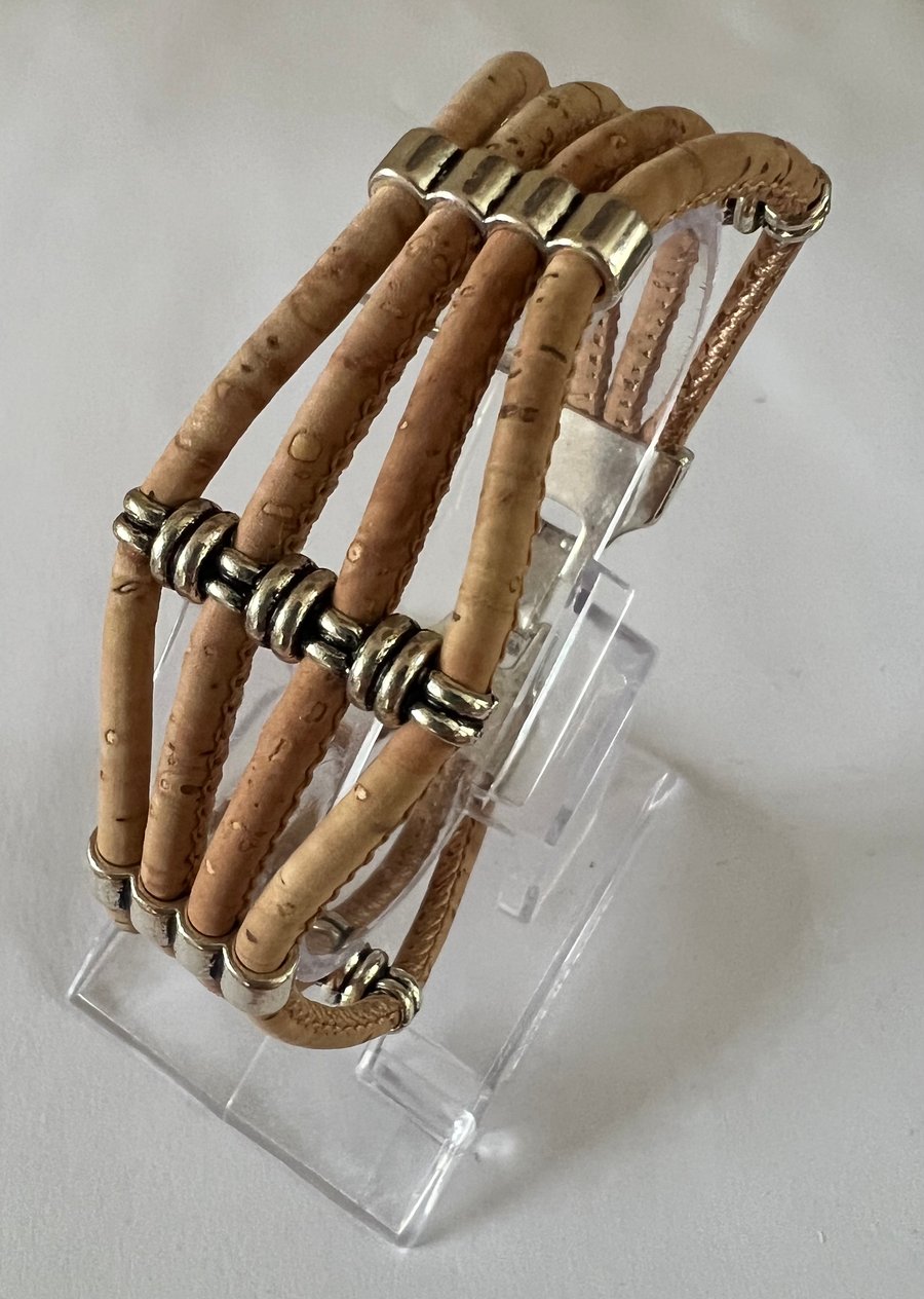 Natural Cork 4-Strand Bracelet