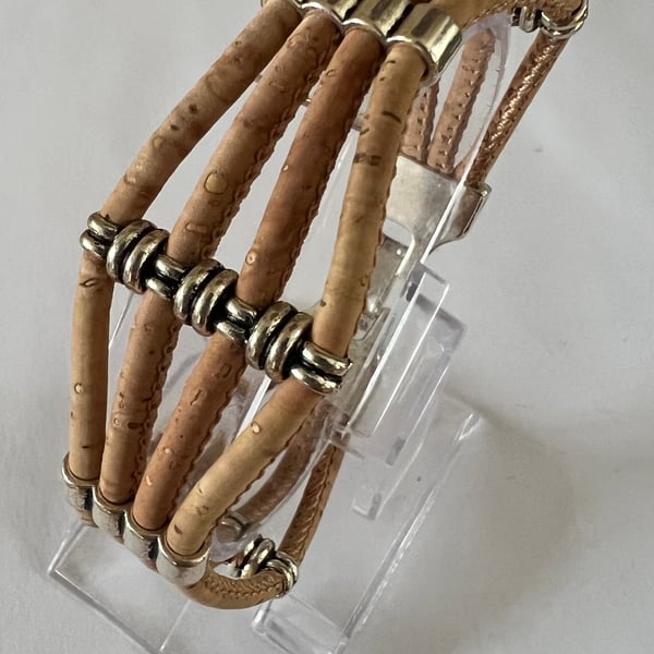 Natural Cork 4-Strand Bracelet