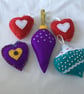 Five felt tree decorations  - Image 1