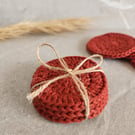 Set of 3 reusable crochet face scrubbies, cotton pads