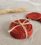 Set of 3 reusable crochet face scrubbies, cotton pads