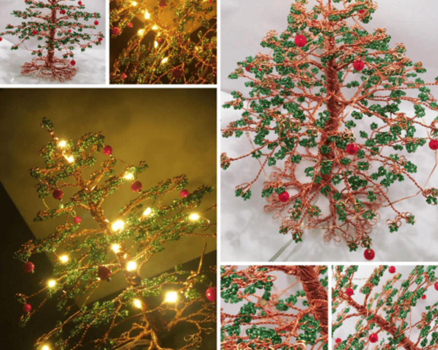 Wire Christmas Tree Sculpture