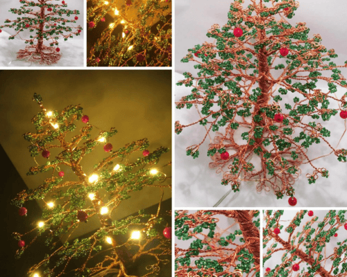 Wire Christmas Tree Sculpture