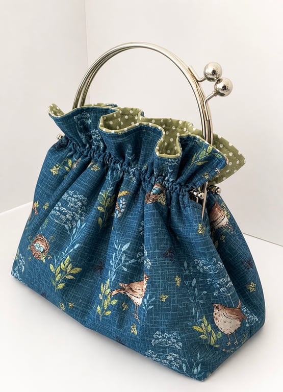 Quirky Handmade Kiss Clasp Frame Handbag 