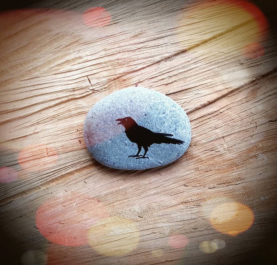 Raven Story Stone - MADE TO ORDER