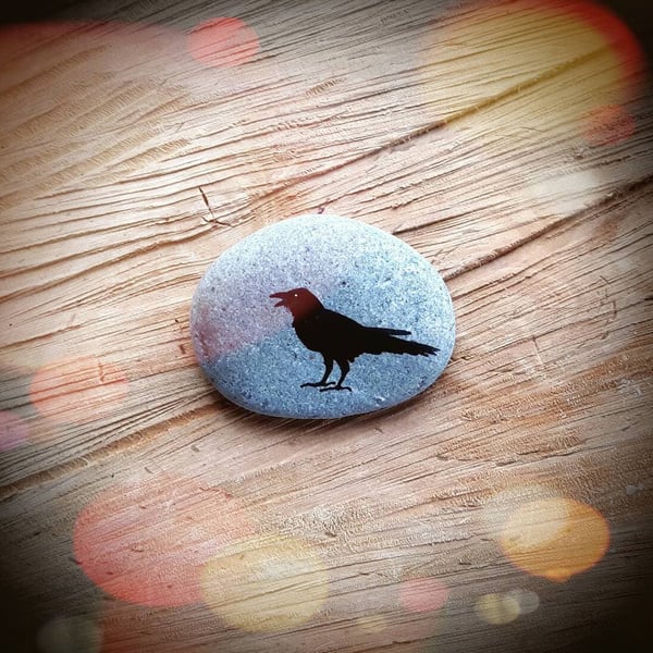Raven Story Stone - MADE TO ORDER