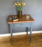 Vintage Wooden Sewing Table with Tapered Legs