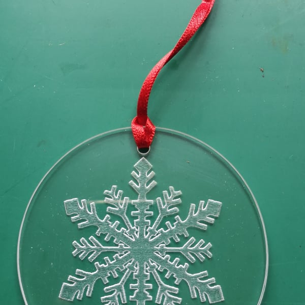 Acrylic Snow Flake Christmas Decoration 