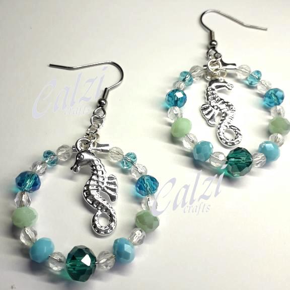 Seahorse Hoop Earrings