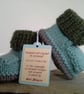 Luxury Merino Wool Baby Boy's Booties  0-3 months size - Image 4