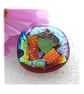 Patchwork Dichroic Fused Glass Brooch 068 Handmade  - Image 6