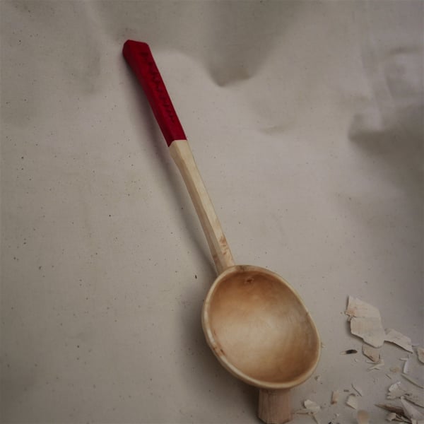 Handcarved Sycamore Cawl Spoon