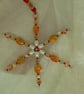 Golden Yellow Millefiori Snowflake - Image 1