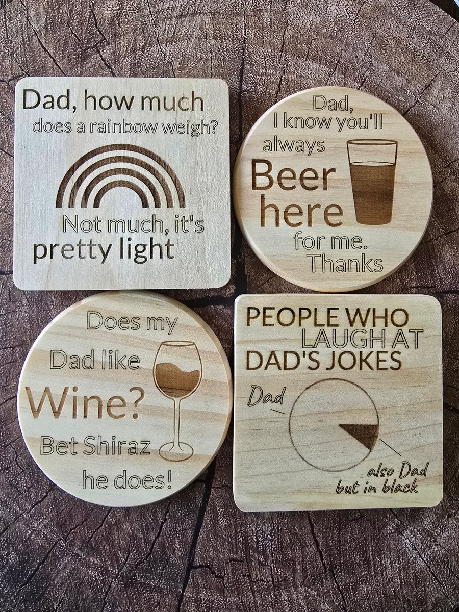 Dad joke coasters - choice of designs