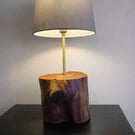 Rustic Solid Wood Log Lamp – Handmade Natural Timber Table Lamp – Unique Piece