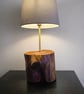 Rustic Solid Wood Log Lamp – Handmade Natural Timber Table Lamp – Unique Piece