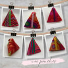 Dinky triangle purses for phone chargers