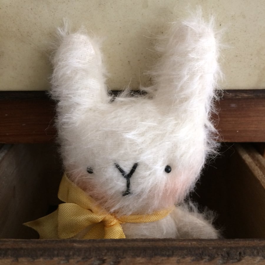 Sweet little Claude mohair Easter bunny rabbit.