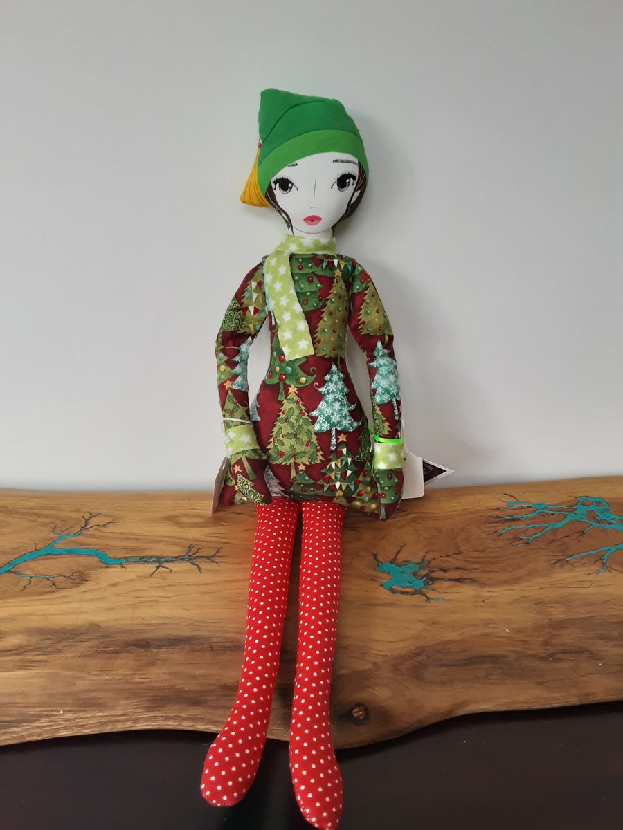 Hand made Fabric Autumn Whimsy Doll