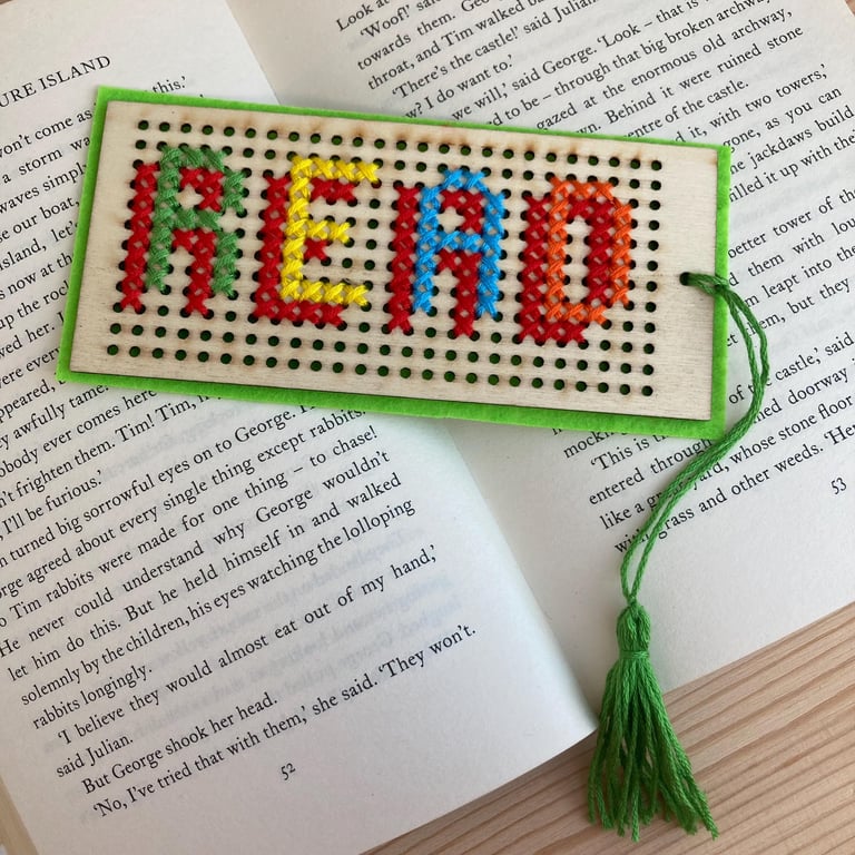 Cross Stitch Bookmark Kit - READ