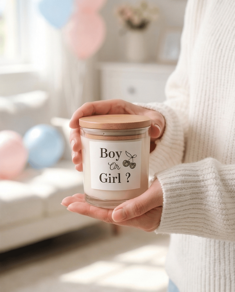 Gender reveal candle 