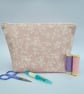  Make up bag - zipped pouch – floral, elegant, stylish - Image 4