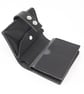 Black leather wallet with press stud closure - Image 2