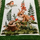 Woodland Babies hand quited 