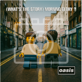 LEGO-Inspired Oasis – (What's the Story) Morning Glory? 5x5" Mounted Print