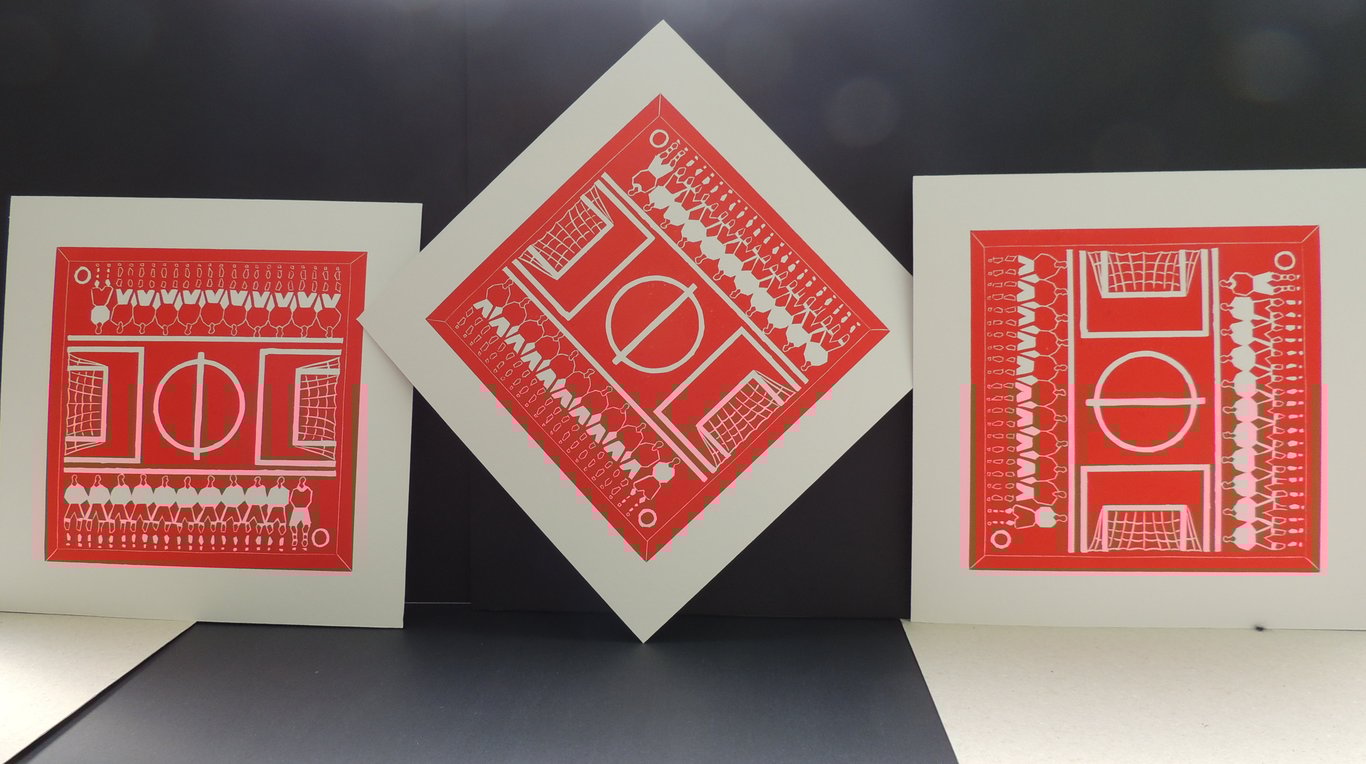 Football - Abstract - Red and white