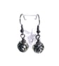 Earrings- metalic rose motif - Image 4