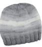 Grey and White Ombre Baby Hat 0-3 Months, Hand Knitted Gender Neutral Beanie - Image 5