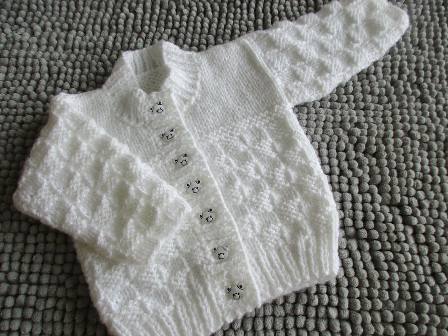 16" Baby Aran Cardigan