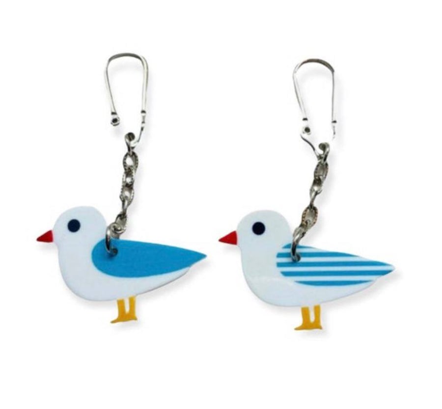 Acrylic Seagull Keyring - 17 colours and designs