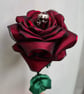 The Vampire Skull Ribbon Rose - Long Stem Artificial Flower Gift. - Image 6