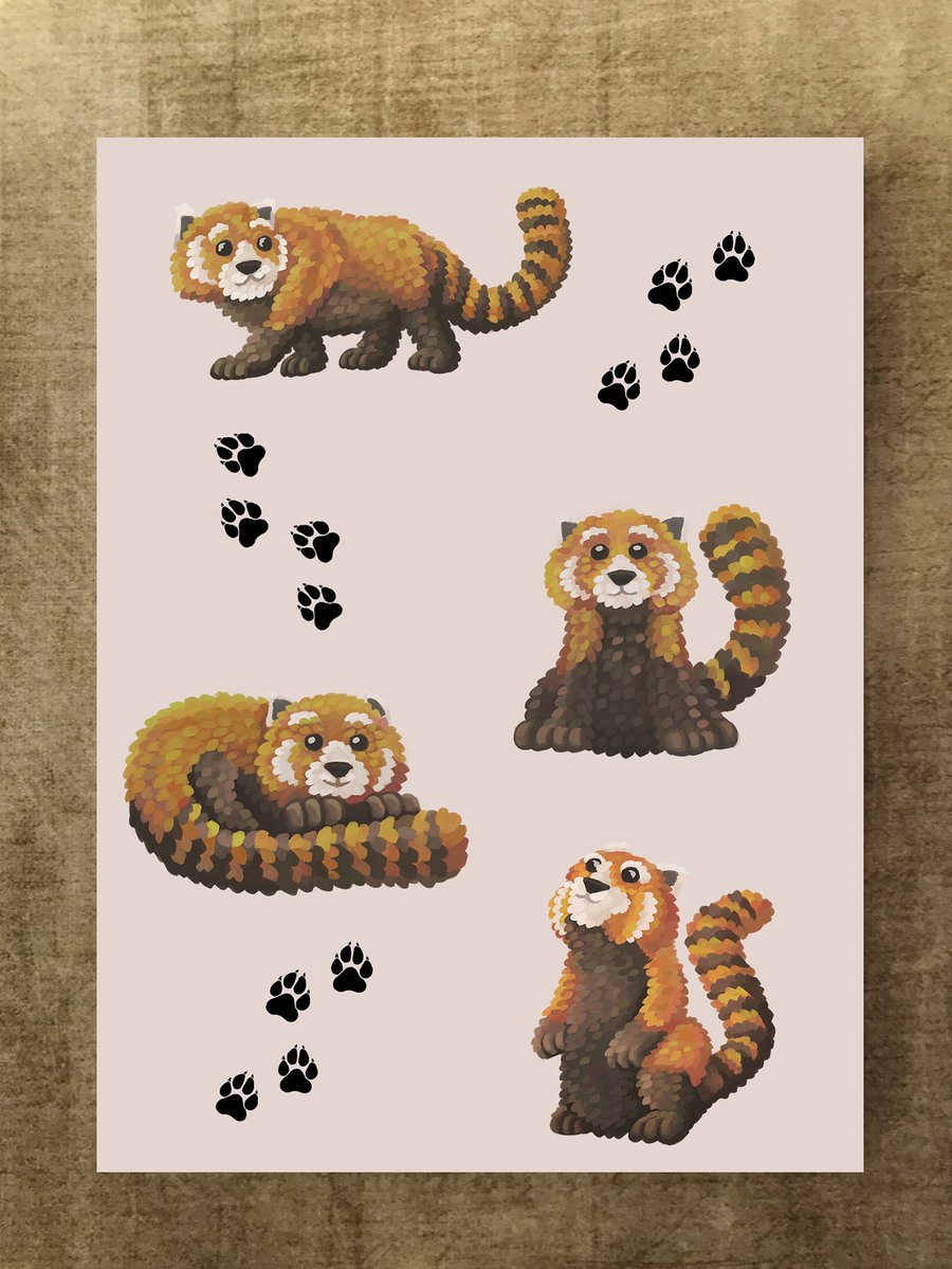 Red Pandas A6 Notebook