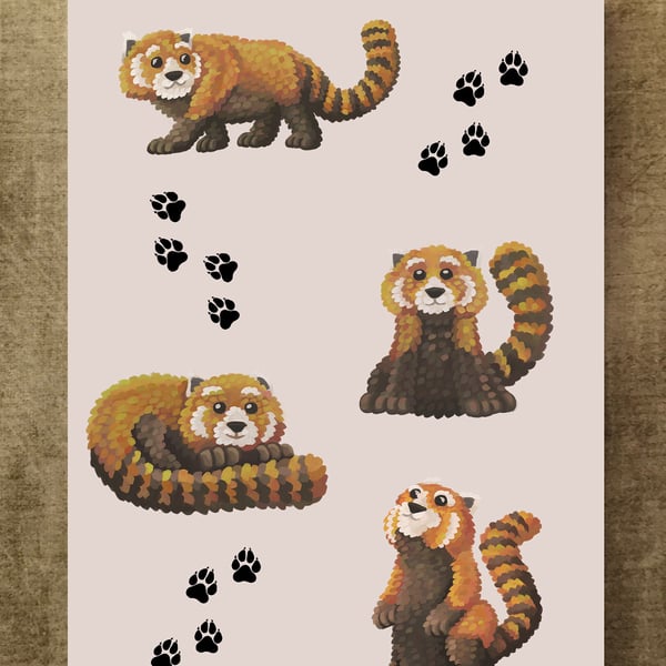 Red Pandas A6 Notebook
