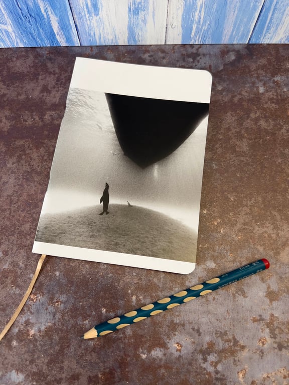 Notebook, Marine themed, A5 (ish), made from up-cycled and recycled materials.