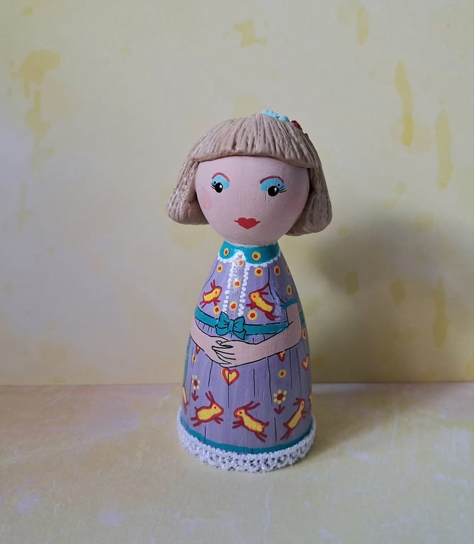 Grayson Perry Claire wooden peg doll