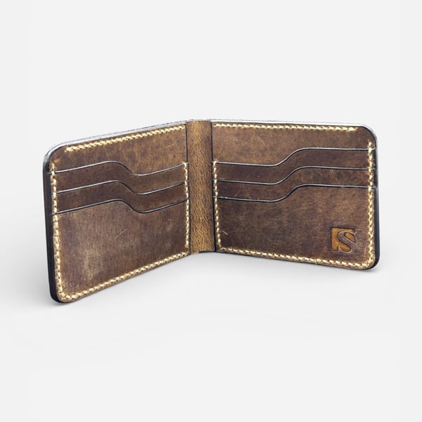 Handmade Full Grain Leather Bifold Wallet