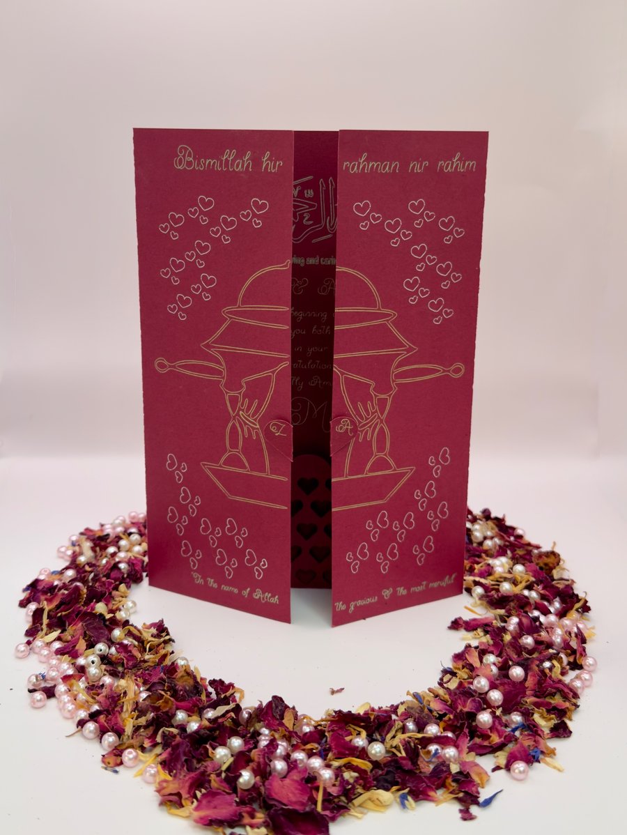 Stunning islamic wedding card