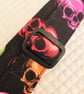 1 inch Wide Adjustable Ukulele Strap with Rainbow Skulls - Image 2