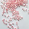 Baby pink Hexagon beads, size 11, small beads for jewellery making and crafts