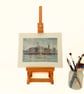 Framed Original Painting  Royal William Yard Plymouth Mixed Media Yupo Paper  - Image 7