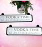 2 wooden hanging vodka sign for home or bar