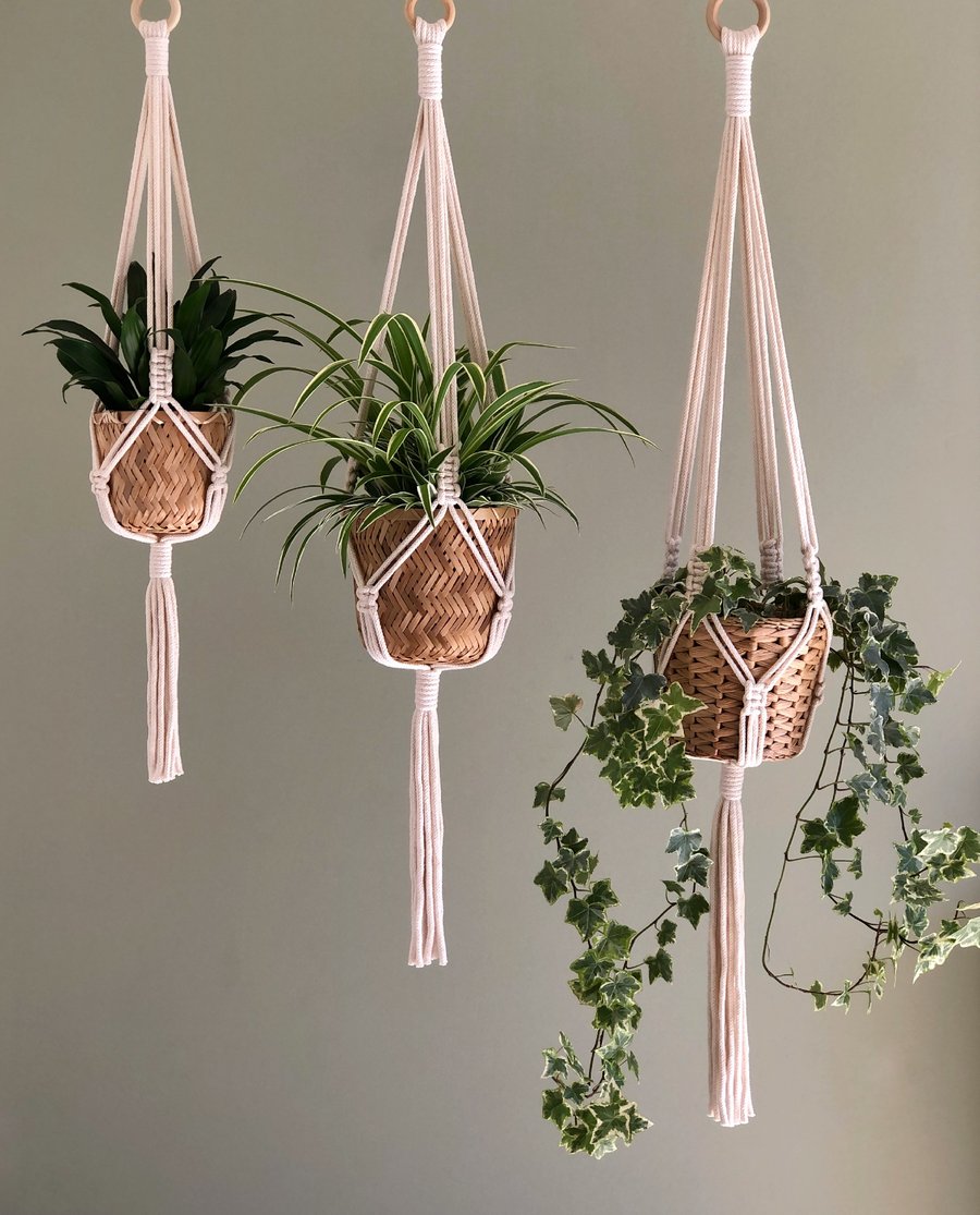 Modern Macrame Plant Hanger Eco Friendly Gift Folksy