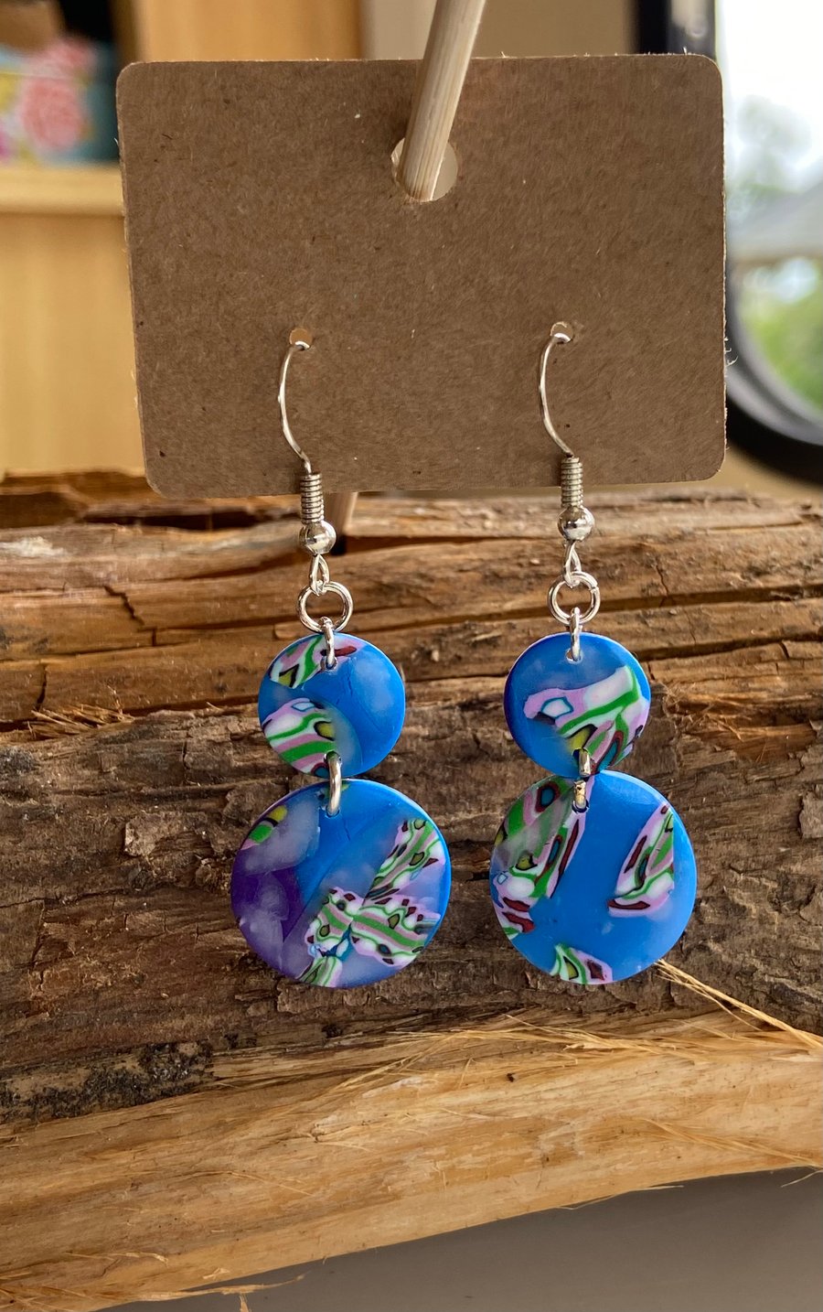 Hand made drop earrings.