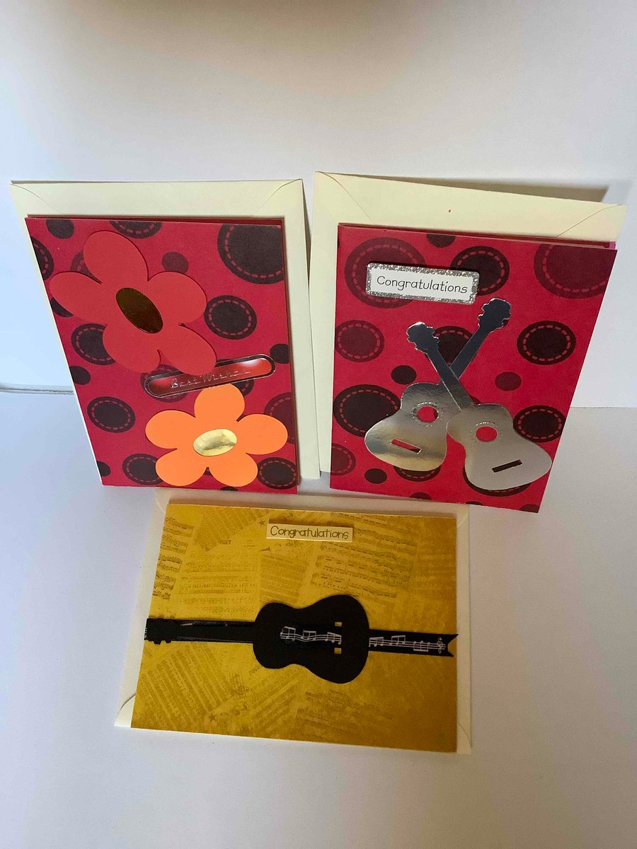 3 handmade occasions cards