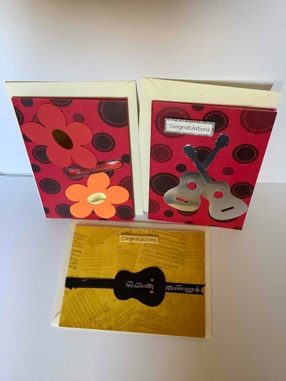 3 handmade occasions cards